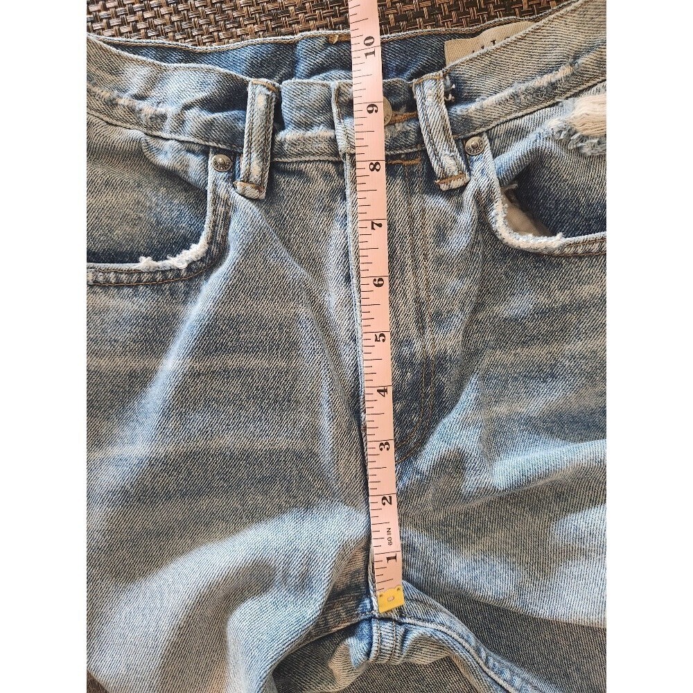ALLSAINTS Mazzy Jeans Cropped Wide Leg Distressed 100% Cotton Sz 25 - Picture 5 of 7